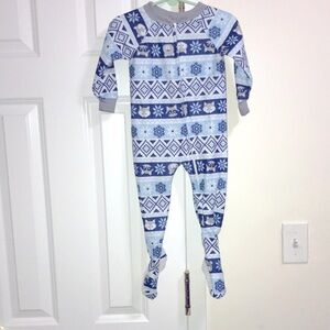 Mon Petit Boy’s Beautiful color and design. 
One piece Zip-up Footsie Pjs